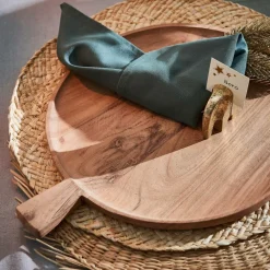 CASA ACACIA CHIC Assiette Avec Manche Naturel