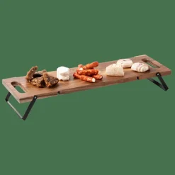 CASA ACACIA LUX Planche à Servir /table Noir, Naturel