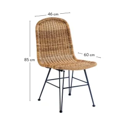 CASA ACACIA Pieds De Table V Set De 2 Naturel