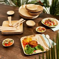 CASA ARECA LEAF Assiettes Set De 6 Naturel