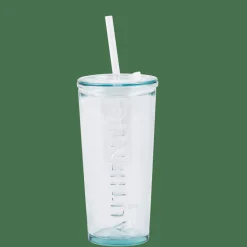 CASA AUTHENTIC Verre Avec Paille Transparent