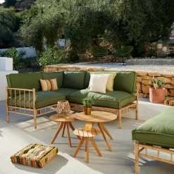 CASA BAMBOLETTE Fauteuil De Coin Aspect Bambou