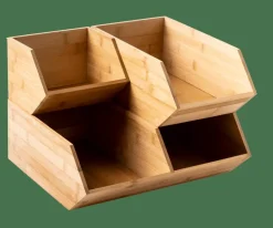 CASA BAMBOO Organisateur Empilable Naturel