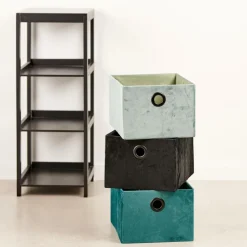 CASA BASIC Panier Pliable Noir