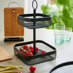 CASA BLACK LUNAR Panier Carré 2 Pièces Noir