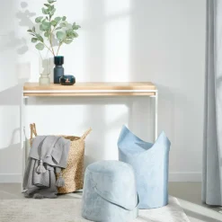 CASA BLOK Table Murale Blanc, Naturel