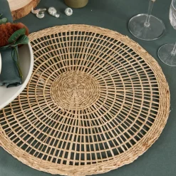 CASA BRAID Rond De Serviette Set De 2 Naturel