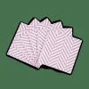 CASA CHEVRON Set De 20 Serviettes Mauve