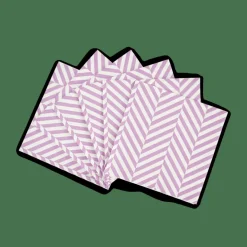 CASA CHEVRON Set De 20 Serviettes Mauve