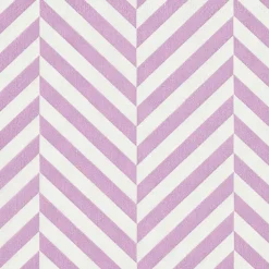 CASA CHEVRON Set De 20 Serviettes Mauve