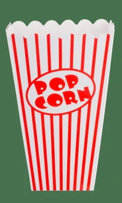 CASA CINEMA Gobelet Pop-corn Set De 8 Blanc, Rouge