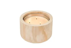 CASA CITRONELLA WOOD Bougie De Jardin Beige