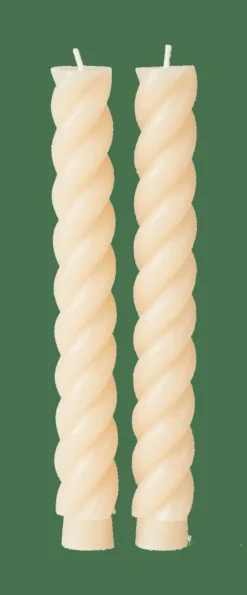 CASA CURL Bougies Set De 2 Beige
