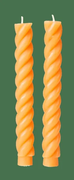 CASA CURL Bougies Set De 2 Ocre