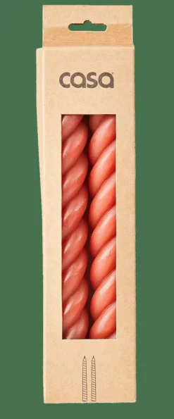 CASA CURL Bougies Set De 2 Rouge