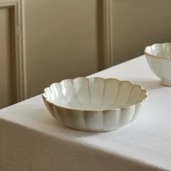 CASA DAHLIA Assiette Blanc