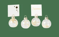 CASA DRY FLOWER Porte-noms Set De 4 Transparent