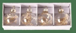 CASA DRY FLOWER Porte-noms Set De 4 Transparent
