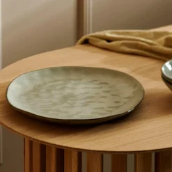 CASA EARTH LAGOON Assiette Plate Vert Clair