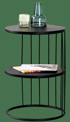 CASA ELMER Table D'appoint Noir