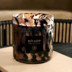 CASA ESCAPE INDIAN INSPIRATION Bougie Parfumée Noir, Cuivre, Multicolore