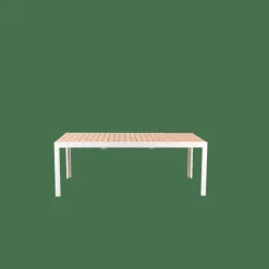 CASA ETHAN Table Extensible Blanc, Naturel