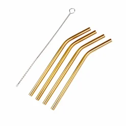 CASA FANCY Pailles à Cocktail Avec Brosse Argent