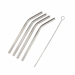 CASA FANCY Pailles à Cocktail Avec Brosse Argent