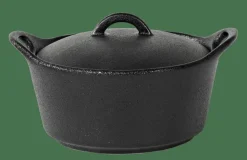 CASA FERO Pot Allant Au Four Avec Couvercle 40 CL Noir