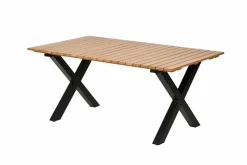 CASA FORMAX Table De Jardin Avec Pieds X Natural/noir