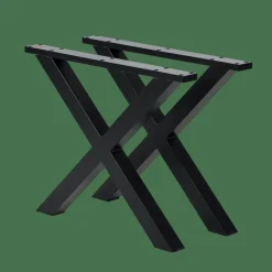CASA FORMAX Table De Jardin Avec Pieds X Natural/noir