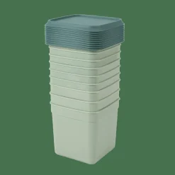 CASA FREEZER Boîtes Congélation Set De 10 Menthe, Vert Foncé