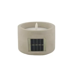CASA FUEGO Bougie Solaire LED Gris Clair