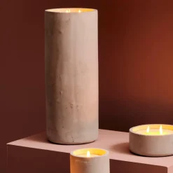 CASA FUEGO Bougie Solaire Led Gris Clair
