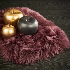 CASA FUR Set De Table Rouge Foncé