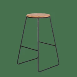 CASA GIULIA Tabouret De Bar Noir, Naturel