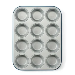 CASA GREENBAKE Moule à Pâtisserie Pour 12 Muffins Bleu