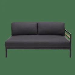 CASA HANNA Lounge Teck Banc Noir