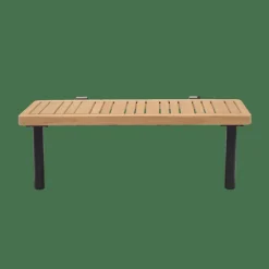 CASA HANNA Lounge Teck Table D'appoint Noir, Naturel