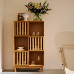CASA HELGE Armoire à Compartiments Naturel