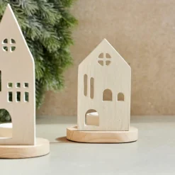 CASA HOME Porte-bougie Chauffe-plat Blanc, Naturel