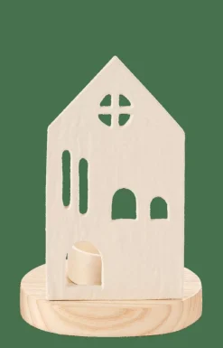 CASA HOME Porte-bougie Chauffe-plat Blanc, Naturel