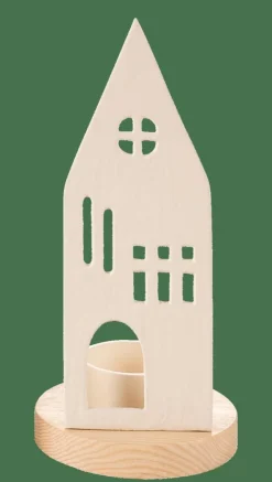 CASA HOME Porte-bougie Chauffe-plat Blanc, Naturel