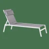CASA HUGO Chaise Longue Blanc, Gris