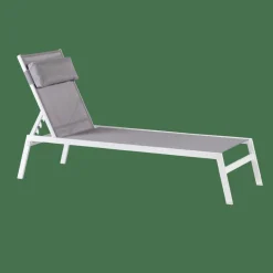 CASA HUGO Chaise Longue Blanc, Gris
