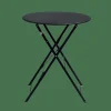 CASA IMPERIAL Table Pliante Rond Noir