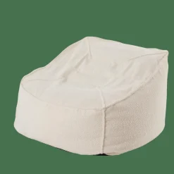 CASA JACKI Fauteuil Pouf Poire Blanc