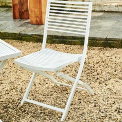 CASA JESSE Chaise Pliante Blanc, Beige
