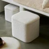 CASA LIAM Pouf Avec Rangement Blanc