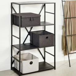 CASA LINOLUX Boîte De Rangement Avec Couvercle Beige